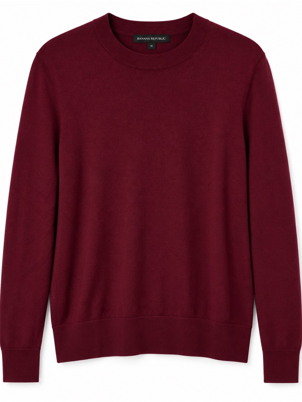 Banana Republic Silk Cashmere Crewneck Sweater – Burgundy, Size M